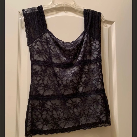 Limited Black Lace Top With Silver Lining M - Picture 8 of 11
